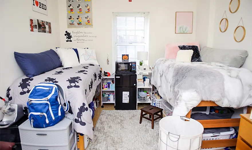 Blount hall decorated bedroom