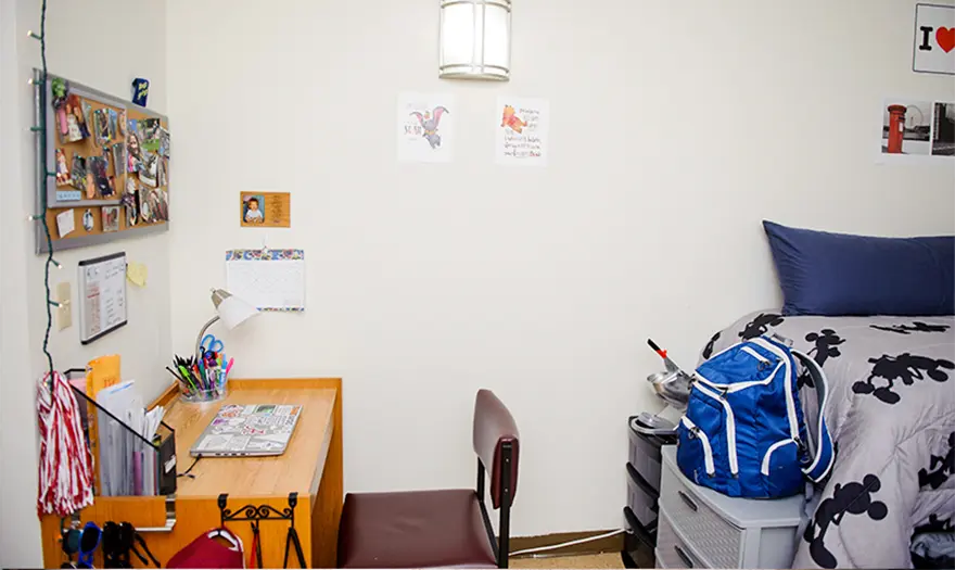Blount hall decorated bedroom