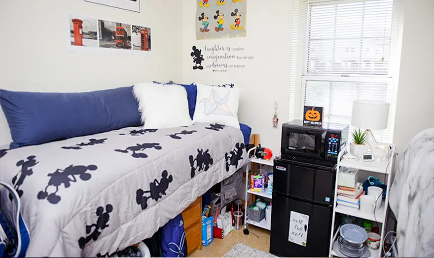 Blount hall decorated bedroom