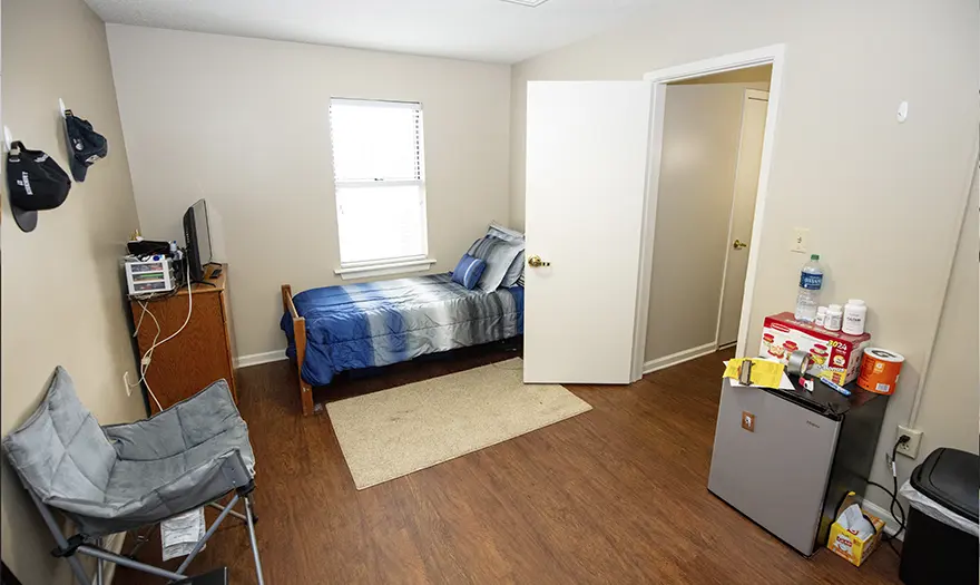 Bryce Lawn bedroom that's been decorated