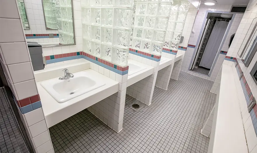 Mary Burke Hall community bathroom sinks