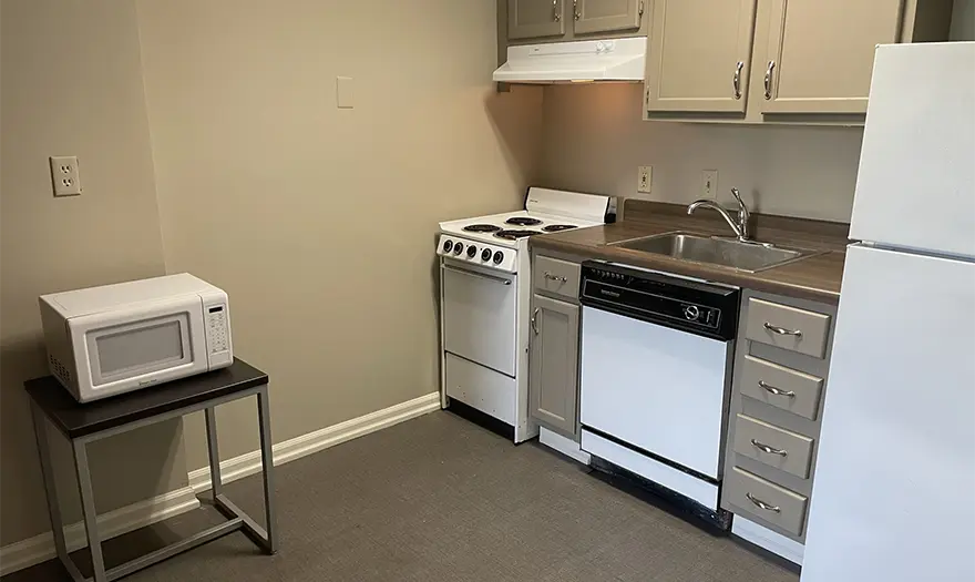 Kitchen in Highlands Apartments