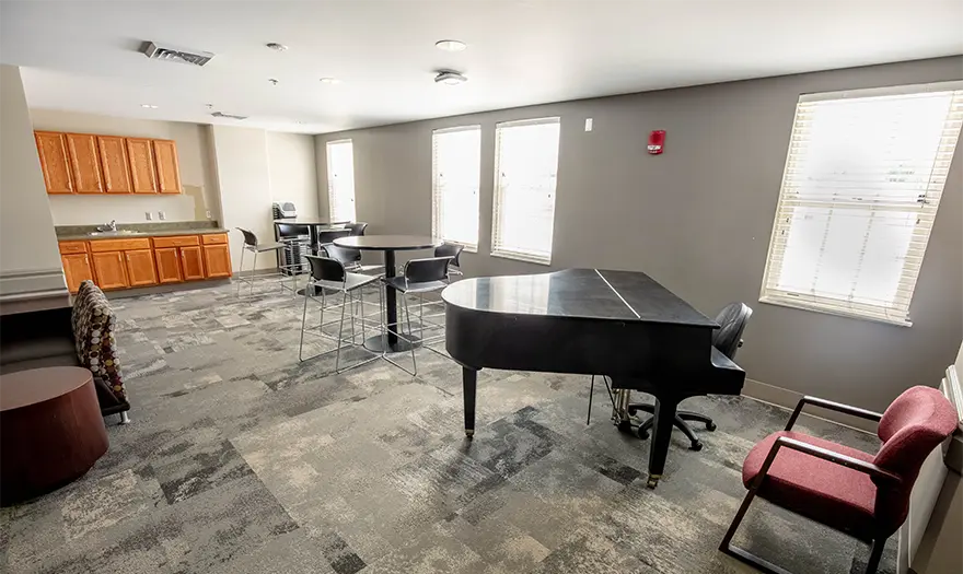 Ridgecrest South piano room