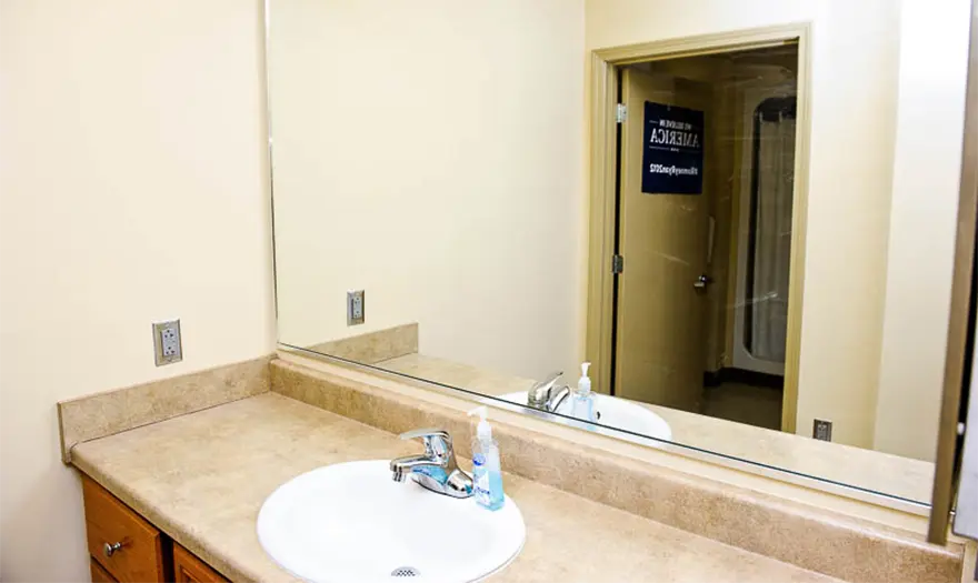 Ridgecrest South bathroom vanity and sink