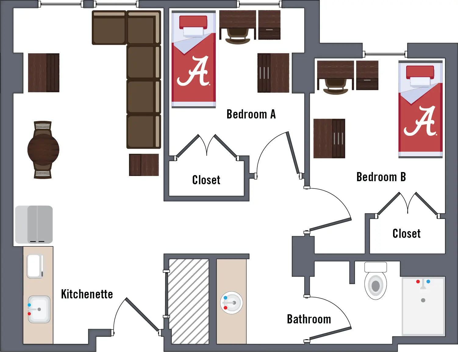 Presidential Village 1 2-person unit