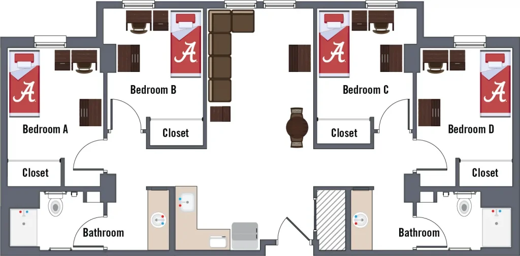 Presidential Village 2 4-person unit