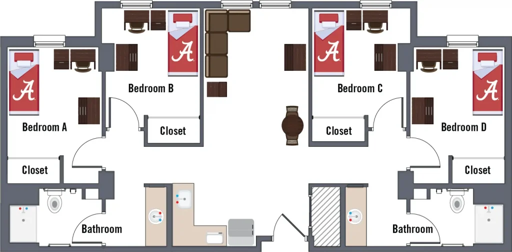 Presidential Village 2 4-person unit
