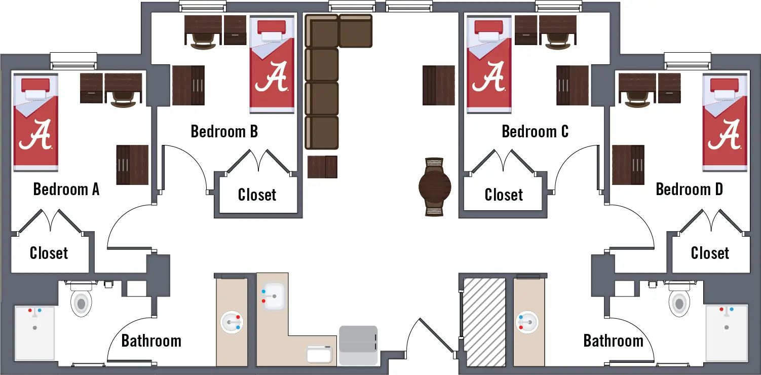 Presidential Village 1 4-person unit