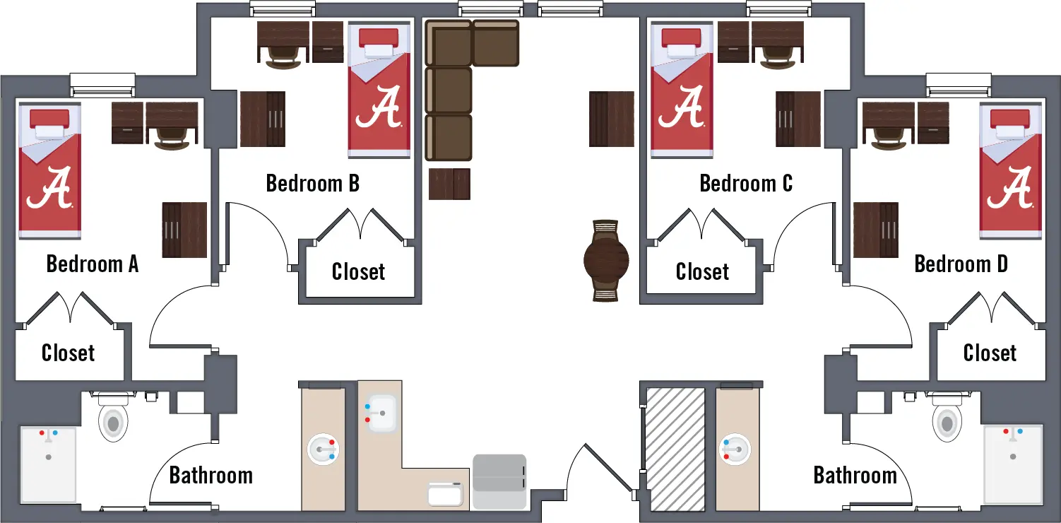 Presidential Village 1 4-person unit